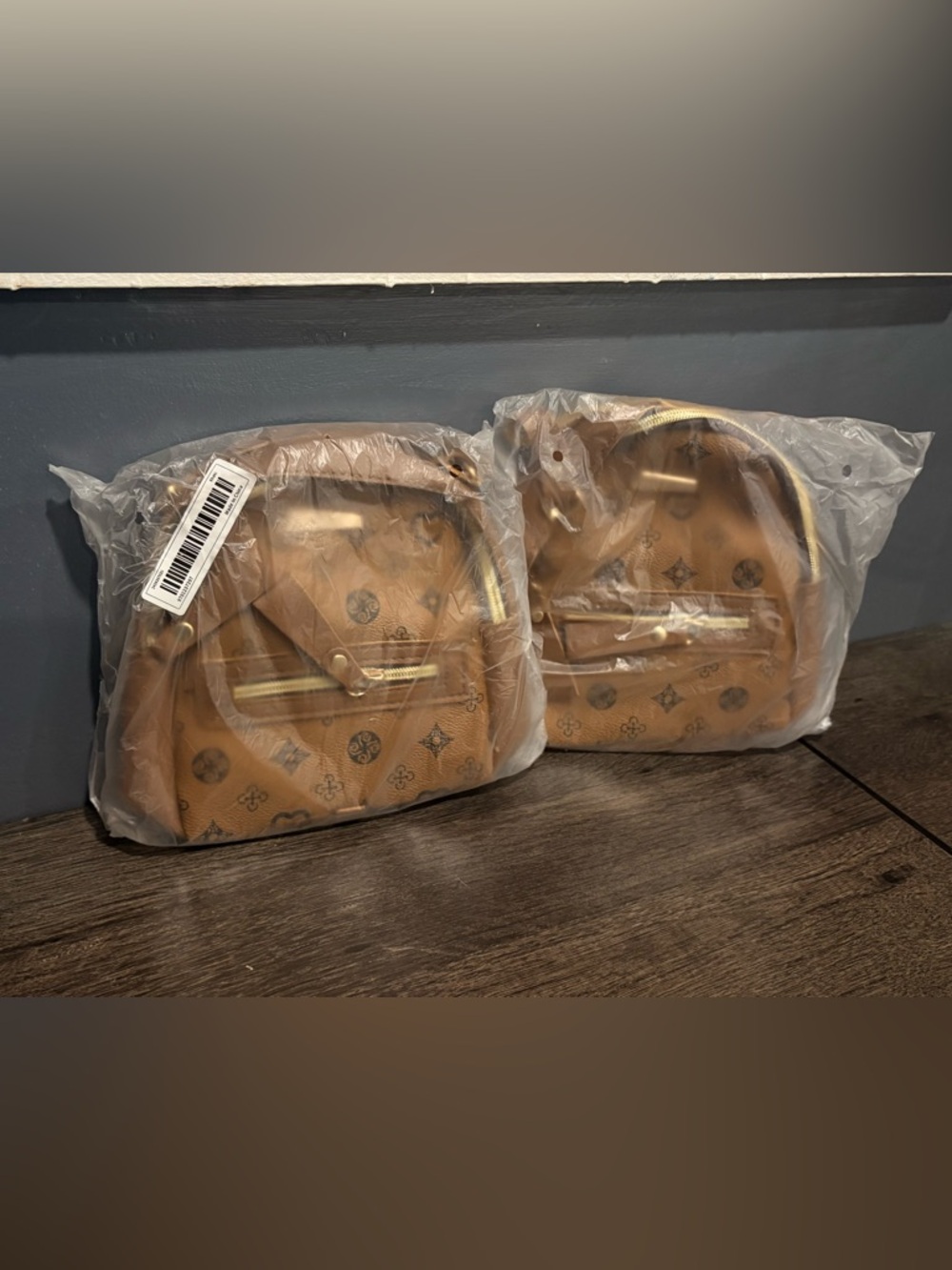 Classic Brown Patterned Men’s Backpack - Unbranded